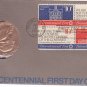1974 Bicentennial First Day Cover Commemorative Medal & Stamps Lot #2