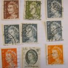 AUSTRALIA STAMPS CANCELED 9 Perfin