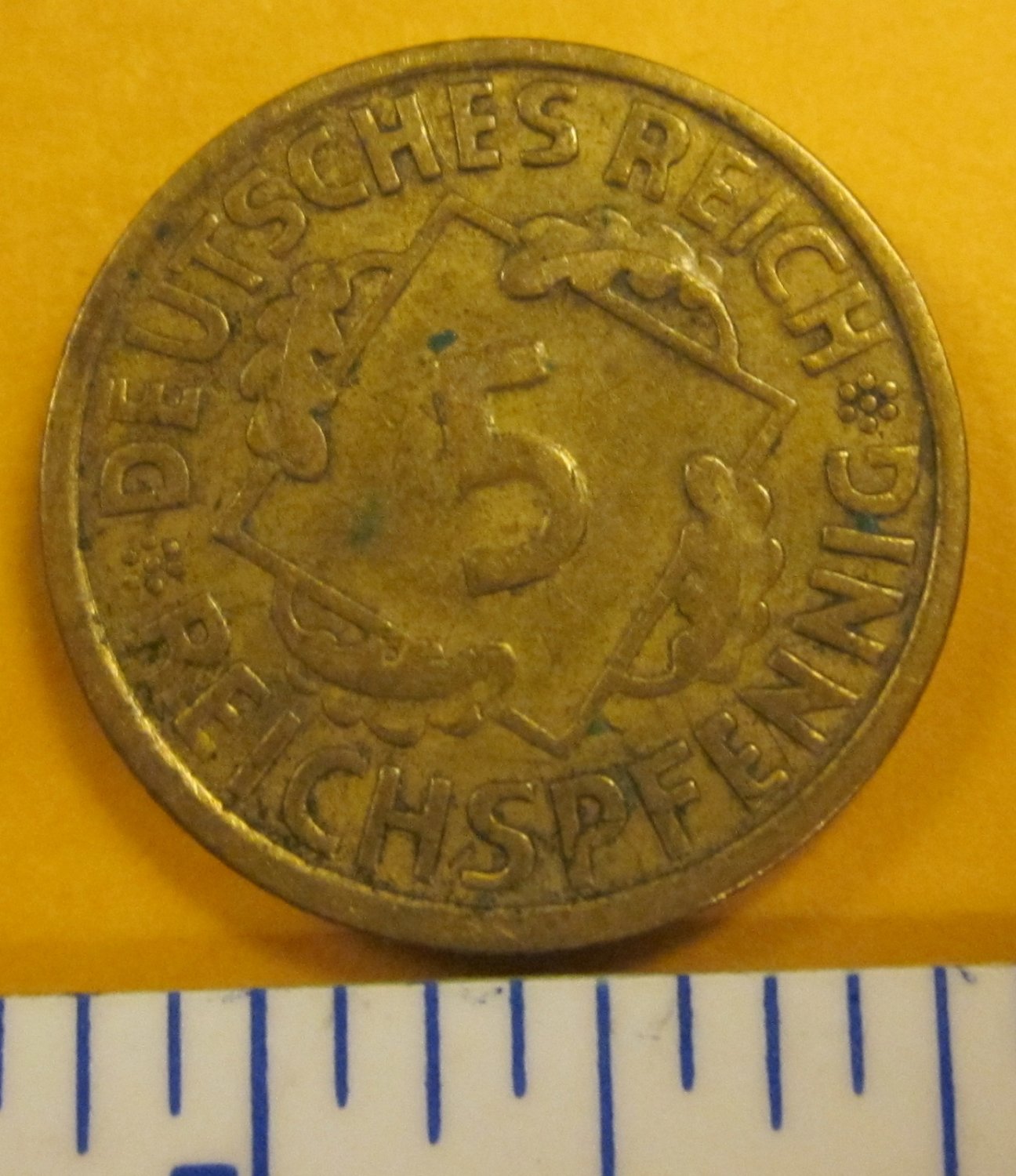 1936 5 pfennig DEUTSCHES REICH GERMANY WELMAR REPUBLIC