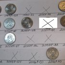 US STATE QUARTERS 9 DIFFERENT STATES P MINT CIRCULATED LOT 89