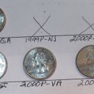 UNITED STATES STATE QUARTERS 8 PIECES LOT 90