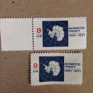 2 us 1431 Antarctic treaty 8c singles 1961-1971 LOT 1
