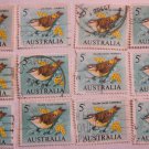 STAMPS AUSTRALIA 12 PIECES YELLOW TAILED THORNBILL CANCELED