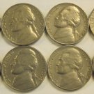 1964 JEFFERSON NICKELS CIRCULATED 4 NO MARK, 4 D = 8 PIECES LOT #2