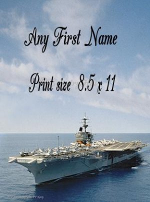 NAVY #1- PERSONALIZED 1 Name Meaning Print   - no US s/h fee