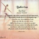 BALLET #2 - PERSONALIZED 1 Name Meaning Print  - no US s/h fee