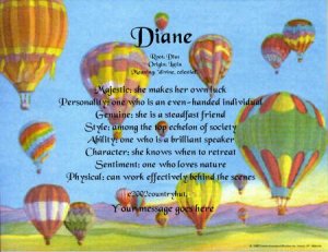 HOT AIR BALLOONS #1 - PERSONALIZED 1 Name Meaning Print  - no US s/h fee