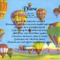 HOT AIR BALLOONS #1 - PERSONALIZED 1 Name Meaning Print  - no US s/h fee