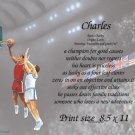 BASKETBALL #3 - PERSONALIZED 1 Name Meaning Print  - no US s/h fee