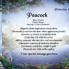 PEACOCK - PERSONALIZED 1 Name Meaning Print  - no US s/h fee