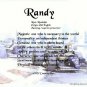 RACING car #1 - PERSONALIZED 1 Name Meaning Print  - no US s/h fee