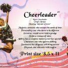 CHEERLEADERS #2 - PERSONALIZED 1 Name Meaning Print  - no US s/h fee