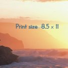 COASTAL SUNSET - PERSONALIZED 1 Name Meaning Print  - no US s/h fee