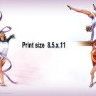 Girls Gymnastics #2 - PERSONALIZED 1 Name Meaning Print  - no US s/h fee