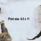 EAGLE nesting, mountain lion - PERSONALIZED 1 Name Meaning Print  - no US s/h fee