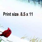 Winter CARDINAL - PERSONALIZED 1 Name Meaning Print  - no US s/h fee
