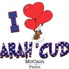 T-Shirt, I (heart) Love SARAH ' CUDA ~ (yth xSm to Adult xLarge)