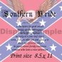 CONFEDERATE FLAGE, Southern Pride - PERSONALIZED 1 Name Meaning Print  - no US s/h fee