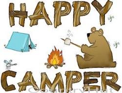 HAPPY CAMPER, Bear, raccoon, tent ~ (Adult 2xLarge to Adult 6xLarge) ~ T-shirt