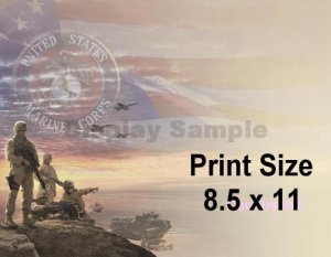 ALWAYS a MARINE - PERSONALIZED 1 Name Meaning Print  - no US s/h fee