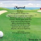 GOLF ~ Tee Time - PERSONALIZED 1or 2 Name Meaning Print  - no US s/h fee