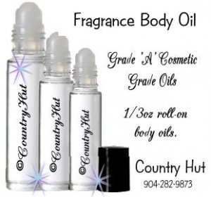 ESCAPE (type), Body Fragrance Oils, Perfume oils, 1/3 oz roll on bottle