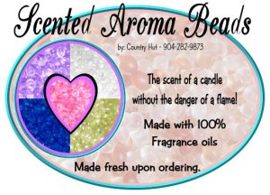 Almond Bouquet : ~ Scented AROMA BEADS + Fragrance oil, air freshener kit ~ (set of 2)