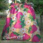 Strawberries & Daisies - Gift Bag - Draw string handbag - multi purpose handbag, cosmetic bag