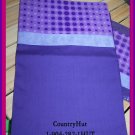 PURPLE, and more PURPLE with polka dots , 1 set of 2 Pillowcases - standard size