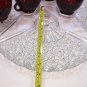 Vintage Fan Snack Plate and Royal Ruby glass Cup by Anchor Hocking - Set of 4