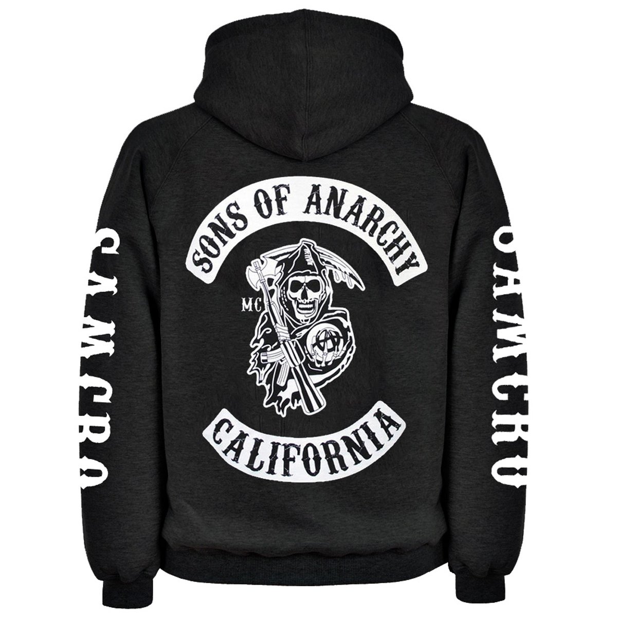 Mens Sons Of Anarchy Printed Hoodie SAMCRO Redwood Original Jax Teller Opie