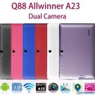 7 inch Allwinner A23 Android Tablet PC Q88 - White (#999999999)