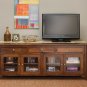 Large Amish Plasma TV Stand Solid Wood 72" TV LCD Console Media Cabinet Storage