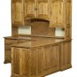 Amish Traditional Corner Computer Desk Hutch Solid Wood Office Furniture