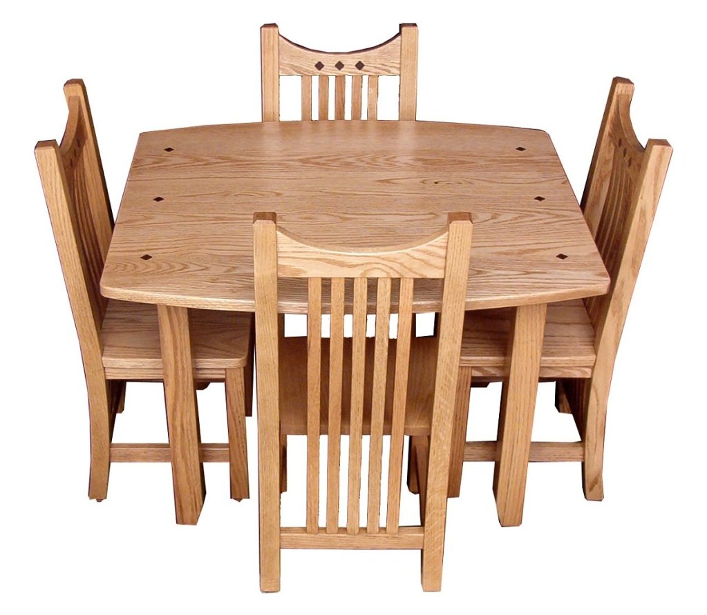 Amish Kids Mission Rectangle Table and Chairs Set Solid Wood Childrens