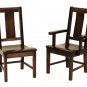 Amish RusticTrestle Dining Table Set Bench Chairs Rectangle Extending Solid Wood
