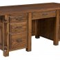 Amish Executive Computer Laptop Desk Traditional Home Office Solid Wood