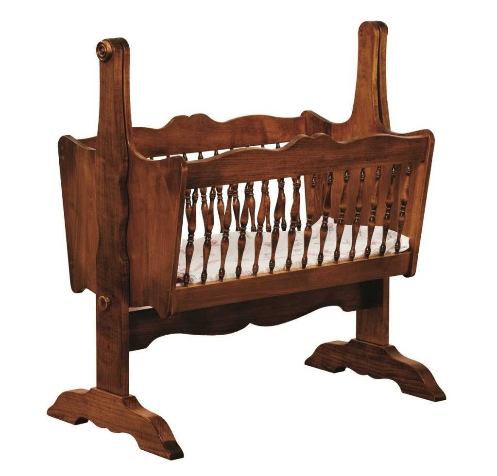 Amish Baby Furniture Cradle Infant Traditional Solid Wood Nursery