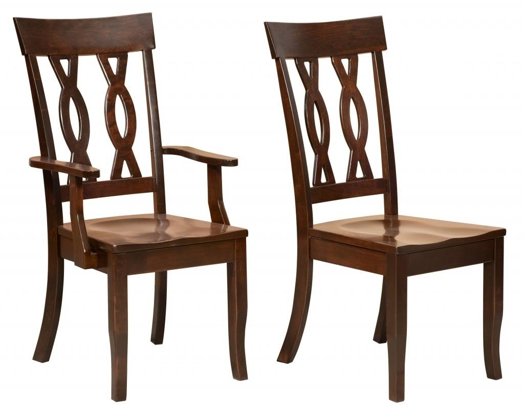 Amish Round Dining Table Chairs Set Solid Wood Pedestal Traditional Rustic