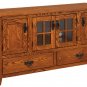 Amish Mission Rustic TV Stand Plasma Flat Screen Cabinet Media Storage Wood