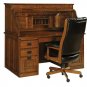 Amish Handcrafted Mission Roll Top Desk Office Furniture Solid Wood File Writing