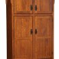 Amish Mission Rustic Kitchen Pantry Storage Cupboard Roll Shelf Wood Organize