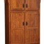 Amish Mission Rustic Kitchen Pantry Storage Cupboard Roll Shelf Wood Organize