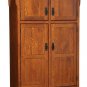 Amish Mission Rustic Kitchen Pantry Storage Cupboard Roll Shelf Wood Organize