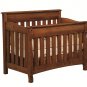 Amish Baby Crib Solid Wood Nursery Furniture Conversion Toddler Bed Full Size