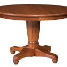Amish Round Pedestal Dining Table Wood Traditional Rustic Kitchen Furniture