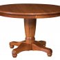 Amish Round Pedestal Dining Table Wood Traditional Rustic Kitchen Furniture