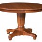 Amish Round Pedestal Dining Table Wood Traditional Rustic Kitchen Furniture