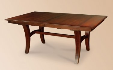 Amish Rectangle Dining Table Solid Wood Modern Casual Furniture Leaves Leg