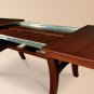 Amish Rectangle Dining Table Solid Wood Modern Casual Furniture Leaves Leg